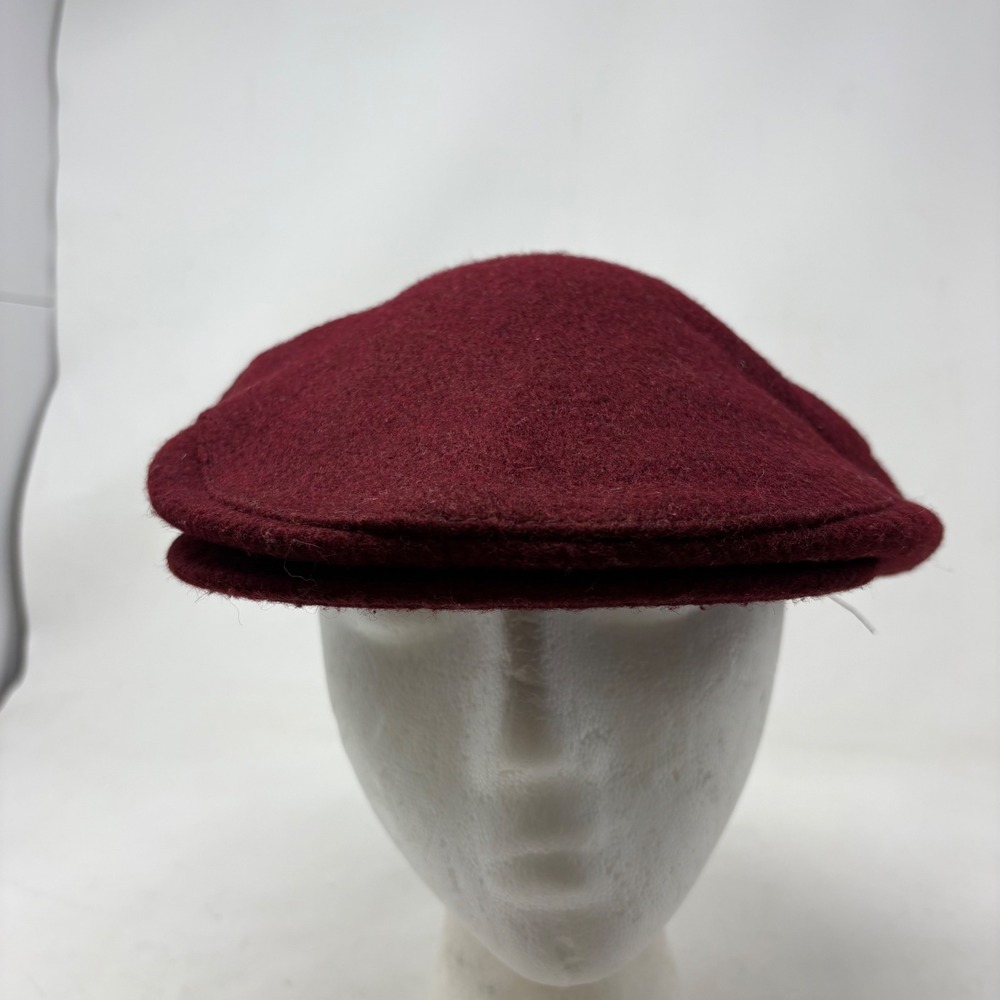 Vintage Dobbs Burgundy Wool Flat Cap Ivy Newsboy Hat  Large 7 1/4 - 7 3/8